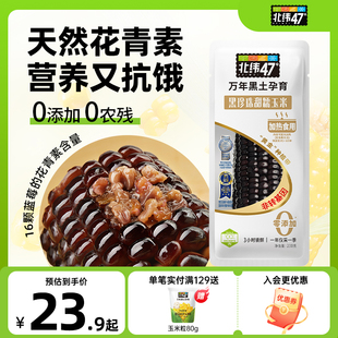 北纬47度黑糯玉米东北黑龙江糯玉米真空装 玉米花青素新鲜玉米棒