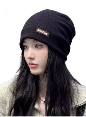 日本muI高级感包头2025新款堆堆帽女春秋冬季户外妈妈产后月子帽