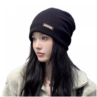 日本muI高级感包头2025新款堆堆帽女春秋冬季户外妈妈产后月子帽