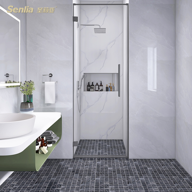 圣莉亚淋浴房定制卫生间隔断门三分离防水家用极窄边简易玻璃洗澡