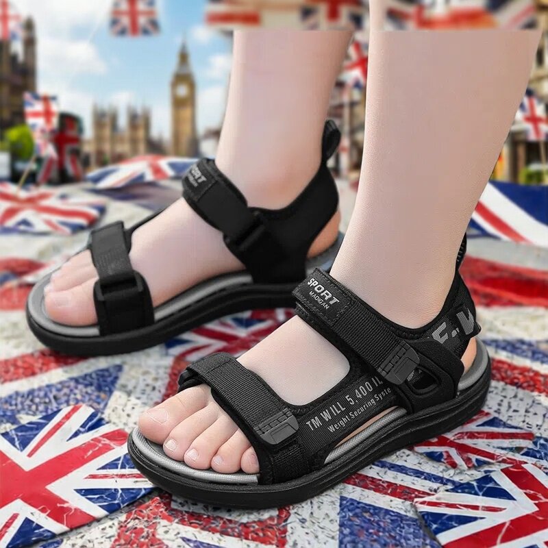 英伦风Gopers潮牌欧洲站男童凉鞋小学生中大童运动防滑防臭沙滩鞋