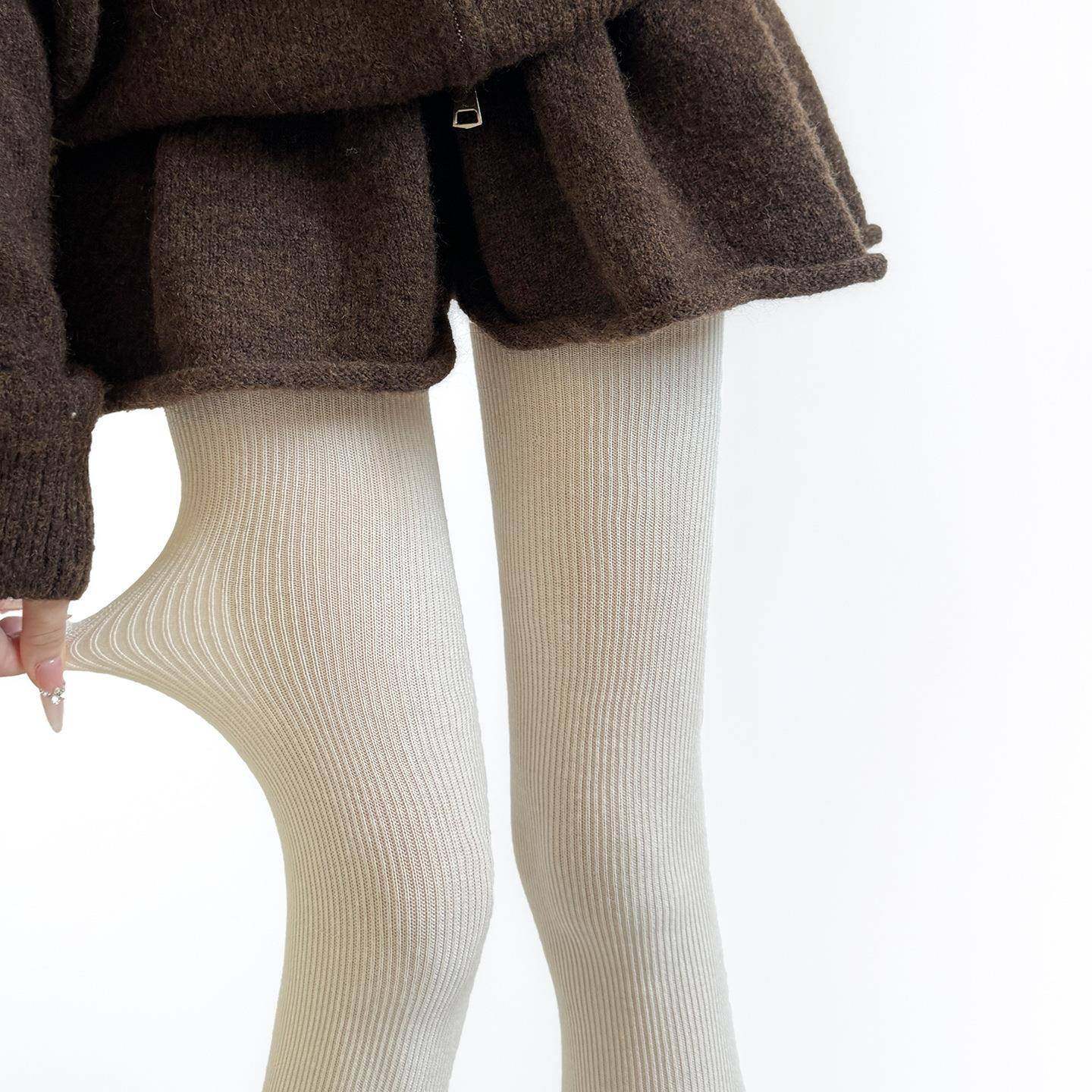 秋冬新款细条羊毛打底裤女咖色百搭保暖显瘦连裤袜带脚型灰色袜裤,女士内衣/男士内衣/家居服,连裤袜/打底袜,淘宝优惠券,粉丝福利购,淘宝优惠卷