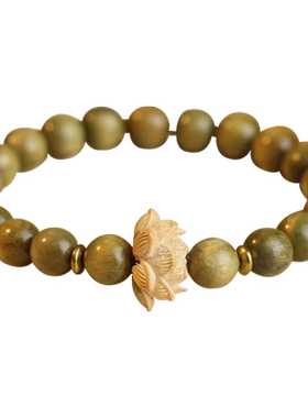 新中式国风绿檀檀香手串盘玩小众