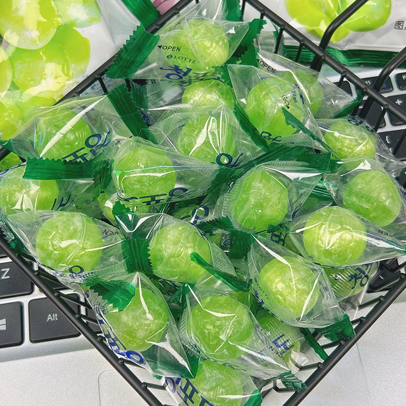 韩式青提硬糖水果味青葡萄儿童韩剧小零食结婚喜庆分享糖果散装