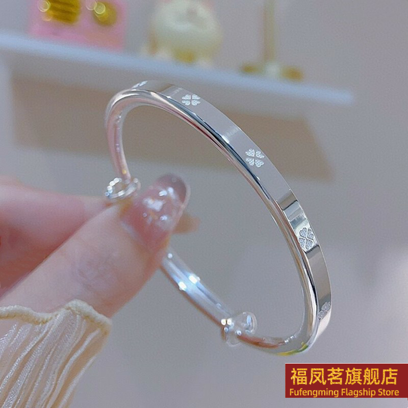 原创设计女银饰香港正生足银手镯