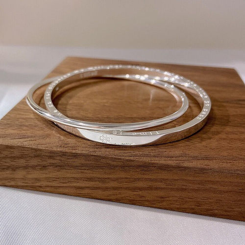 9999纯银手镯女四叶草送闺蜜女友