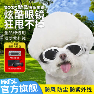 HRFOL比熊雪纳瑞宠物墨镜狗狗防紫外线护目镜防风防尘风镜老年犬