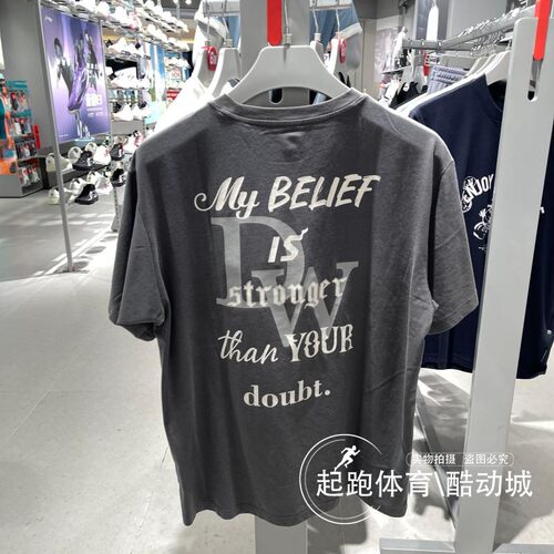 李宁男韦德印花宽松潮流短袖T恤