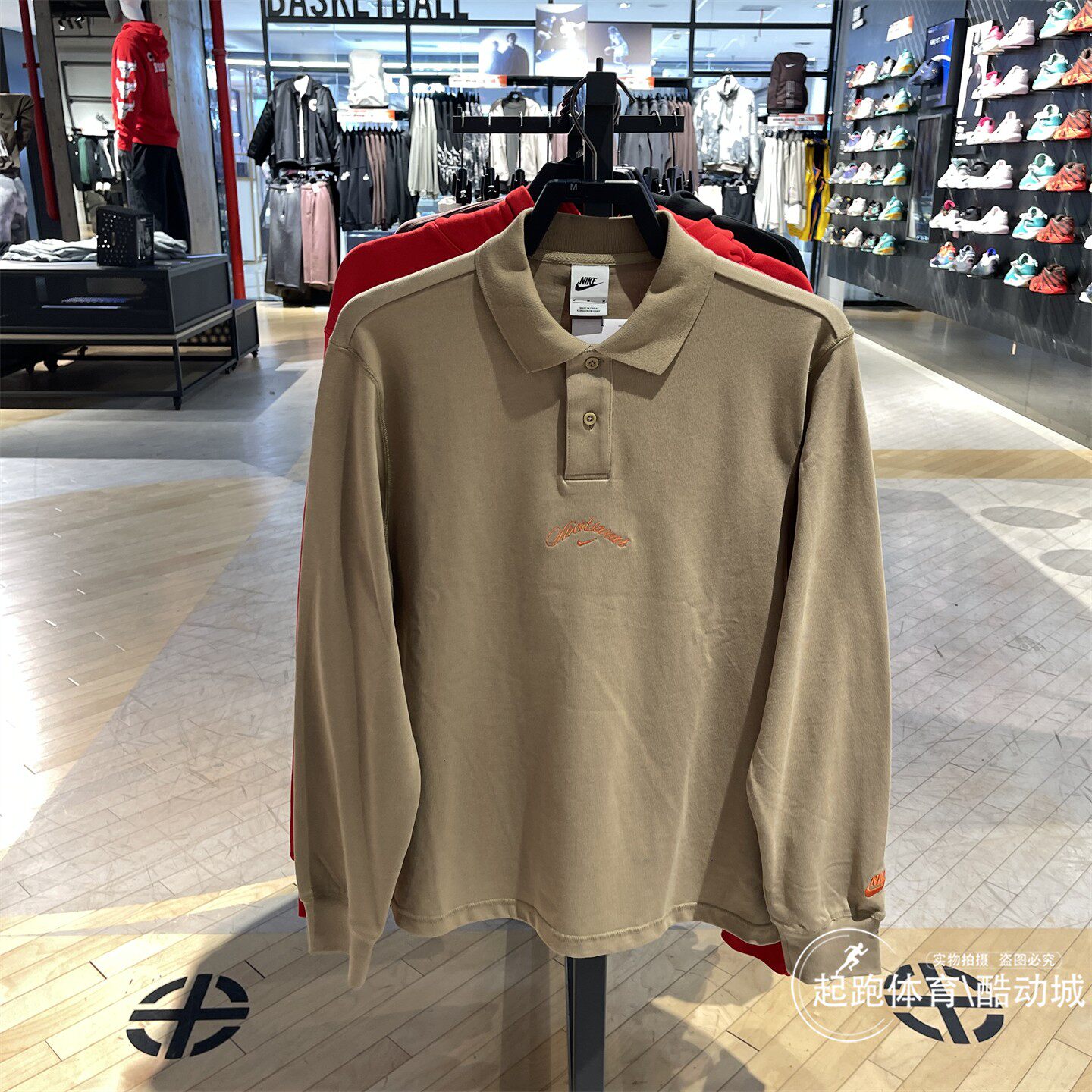 Nike耐克男子长袖POLO衫2026春季新款纯棉刺绣休闲翻领T恤 IF0771