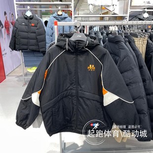 李宁男子棉夹克2026年春新款反伍BADFIVE潮流宽松连帽棉服AJMV347