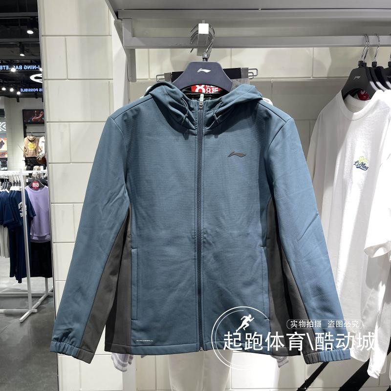 李宁男加绒保暖防水运动风衣外套