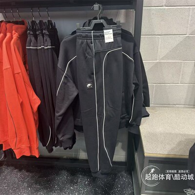 耐克男薄绒保暖宽松针织收口长裤