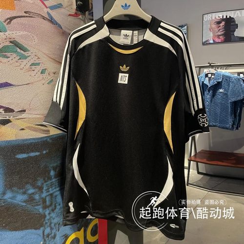 阿迪达斯男印花足球运动短袖球衣