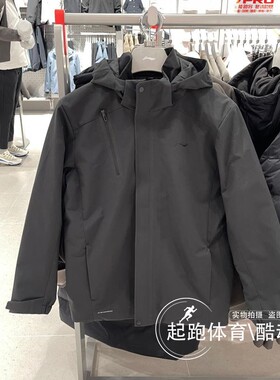 李宁运动风衣2024冬款男女三合一防泼水加绒保暖外套 AWBU007/050