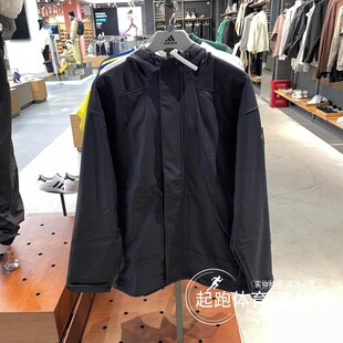 阿迪达斯男2024冬新款运动休闲连帽夹克外套JM9154 JM9155 JM9156