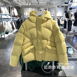 李宁女子运动羽绒服2024冬新款 AYMU086 健身系列保暖防风连帽外套