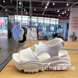 阿迪达斯女子2025夏季 JI2824 OZGAIA厚底增高运动沙滩凉鞋 JI2822