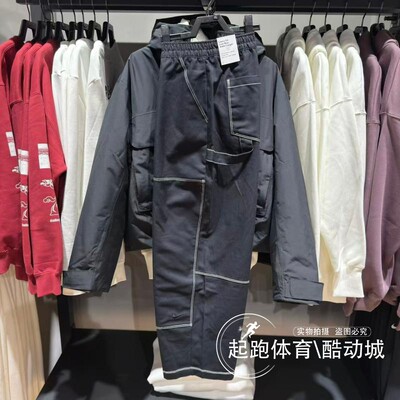 耐克女梭织宽松低腰工装九分裤