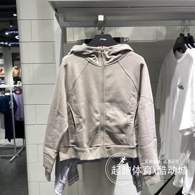 李宁运动休闲女加绒保暖卫衣外套