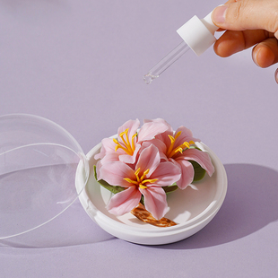 定制生日三八妇女节礼物紫荆花瓷花香薰扩香石香氛扩香器摆件女生