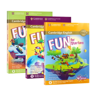 【赠词汇挂图】新版剑桥Cambridge Fun For Starters/Movers/Flyers YLE官方考试教材备考用书 考试教材剑桥yle 含在线学习账号
