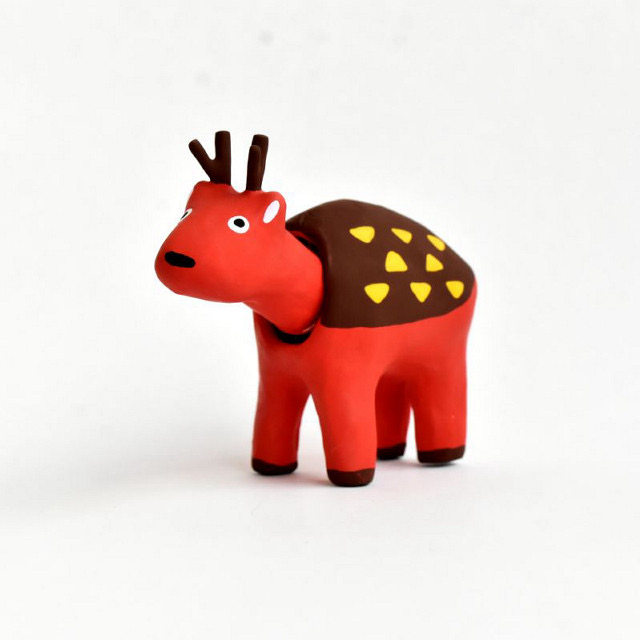 日本制 中川政七商店 奈良新乡土玩具 摆件置物 鹿 鞠躬致敬