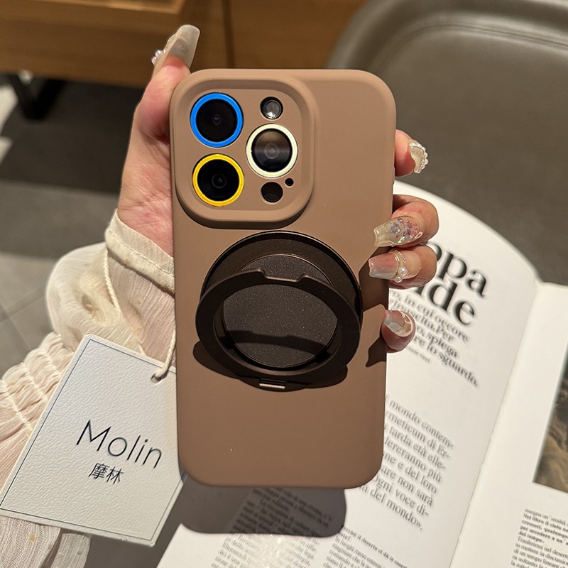 适用苹果16Pro手机壳液态带支架