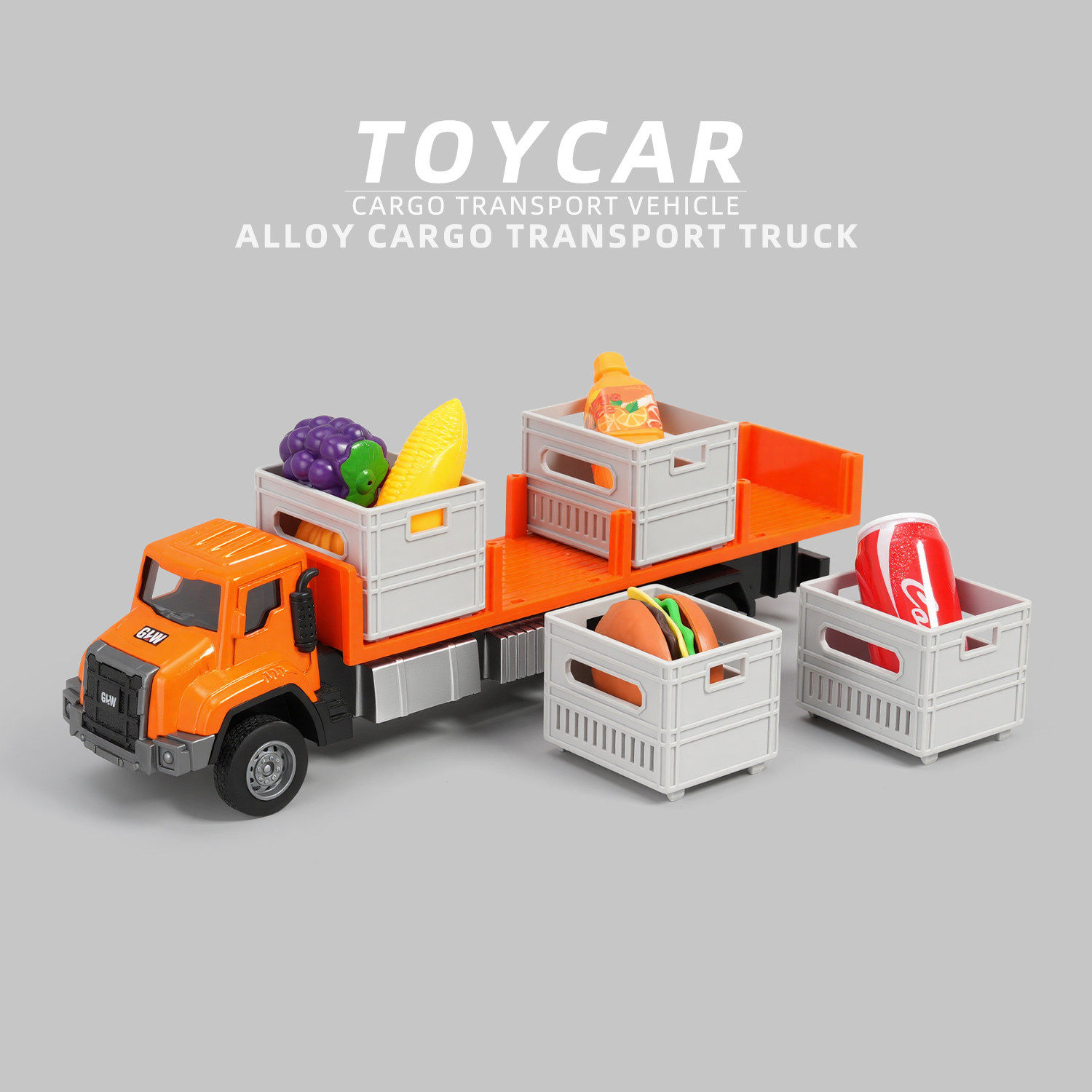 儿童合金运输车卡车玩具汽车仿真货物运输汽车拖车模型男女孩礼物,玩具/童车/益智/积木/模型,惯性/回力/滑行玩具,淘宝优惠券,粉丝福利购,淘宝优惠卷