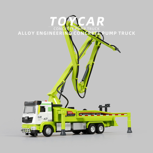 合金水泥泵车玩具混泥土浇灌运输汽车仿真模型可喷洒工程车男女孩