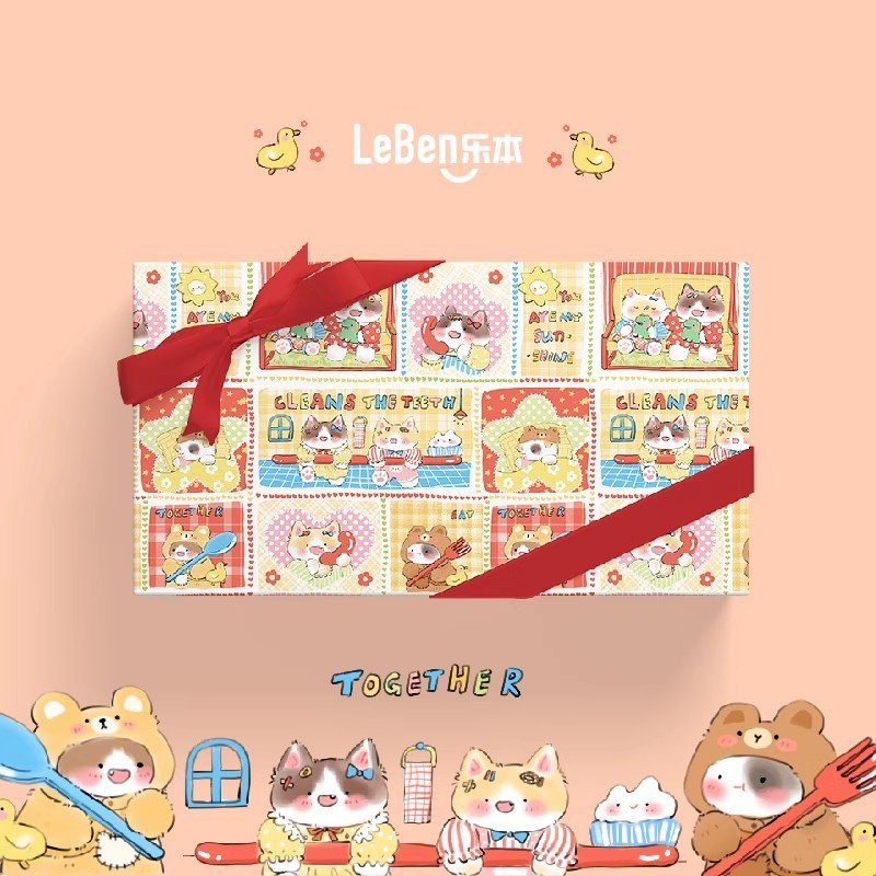 乐本·像小朋友一样包装纸可爱礼物礼品纸生日礼盒包装卡通儿童包书皮