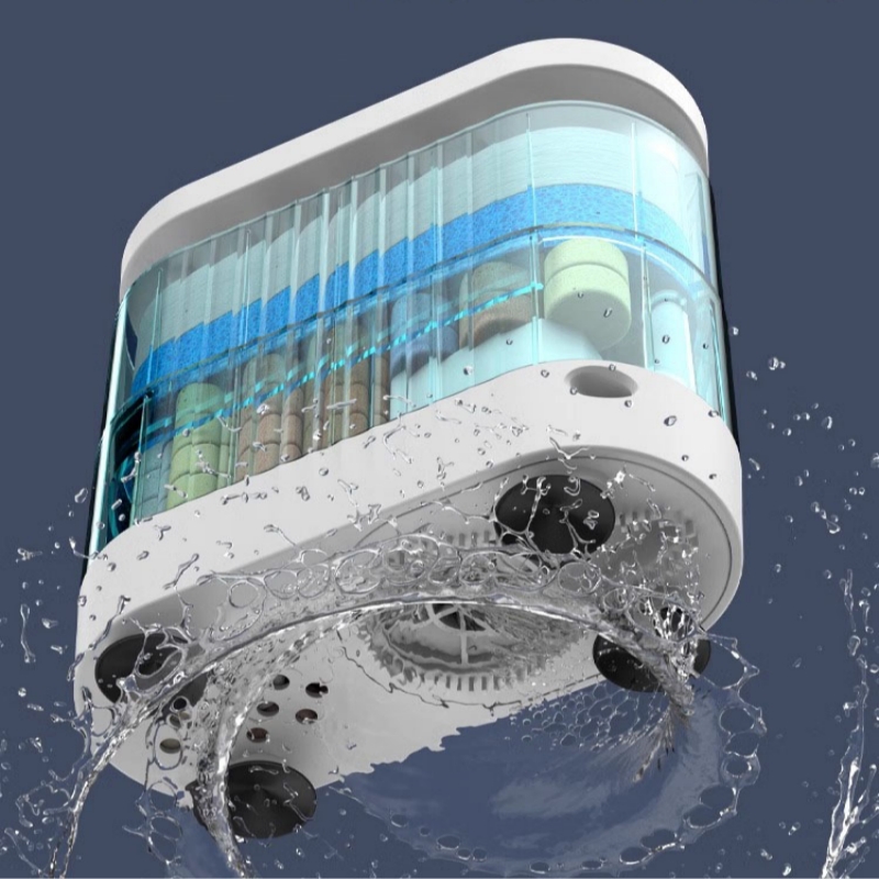 龟缸过滤器低水位过滤器养龟净水器吸粪吸便静音乌龟专用过滤盒