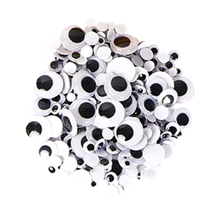 带背胶活动眼睛贴纸立体假眼睛幼儿园手工diy材料大小眼睛贴配件