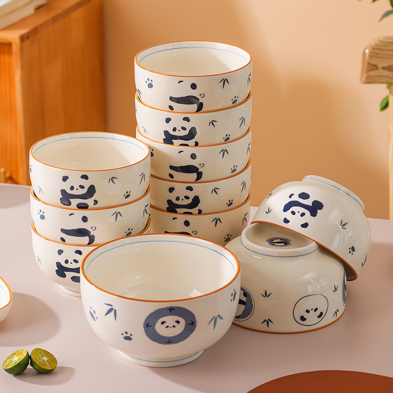 陶瓷碗家用吃饭碗中式陶瓷餐具