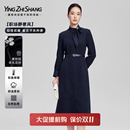 赢智尚羊毛连衣裙秋季 轻奢气质飘带领设计女收腰显瘦职场裙子 新款