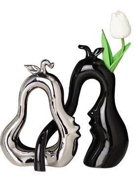 轻奢简约现代永不分梨花瓶摆件玄关酒柜创意装饰品摆台送朋友礼物