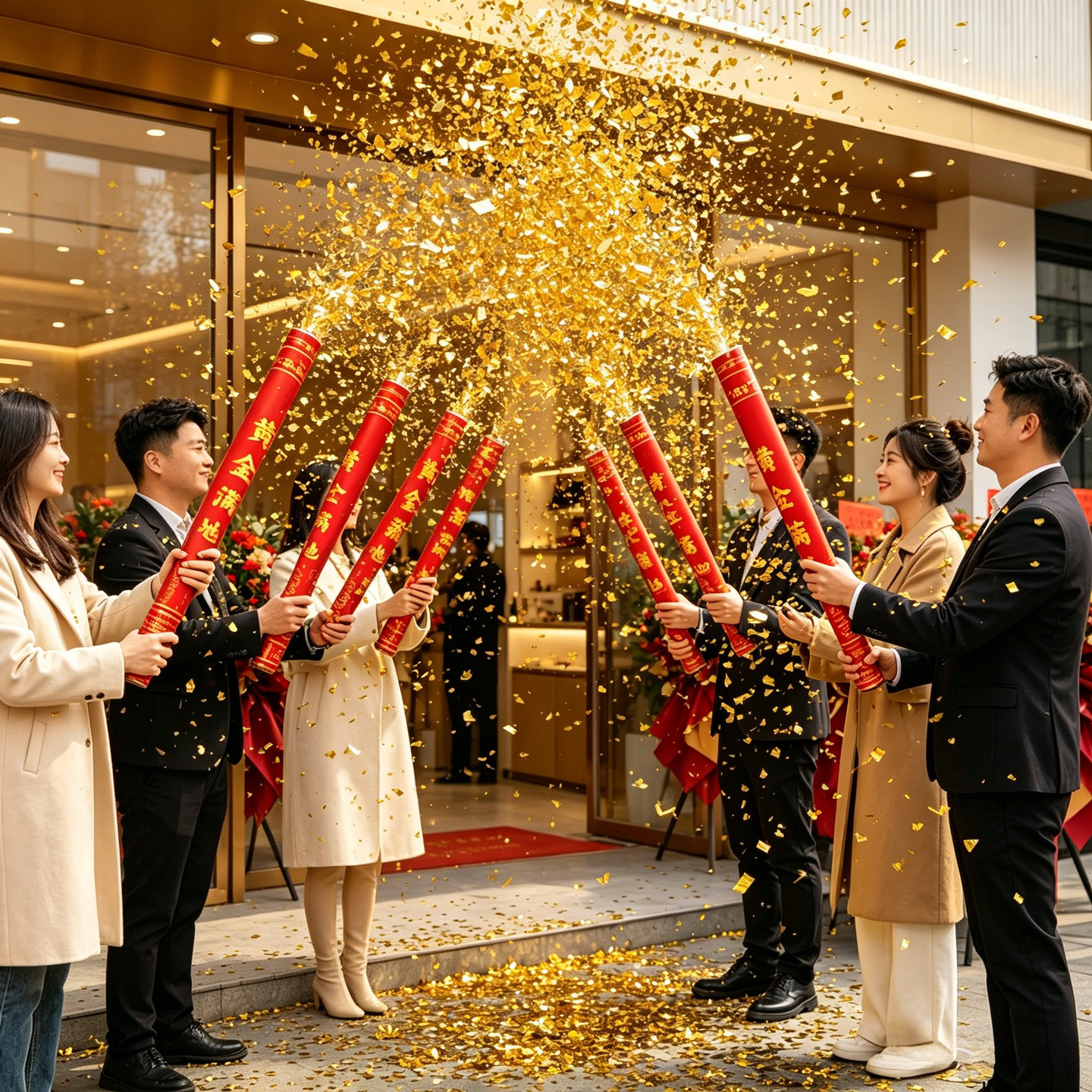 黄金万两礼花筒大吉大利礼炮图片