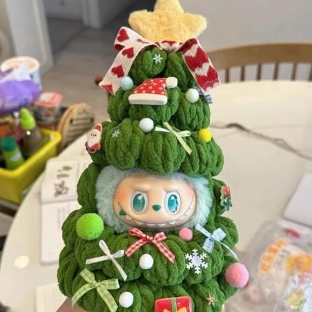 Labubu圣诞树可爱圣诞公仔拉布布头套一代三代玩偶服星星人圣诞衣