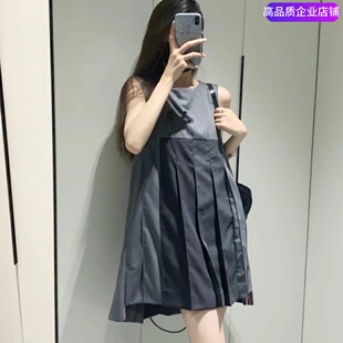 【赠运费险】THHB TB连衣裙高品质三拼色无袖背心连身裙百搭显瘦