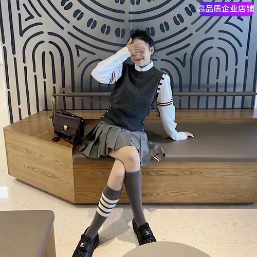 TB羊绒羊毛无袖马甲背心上衣