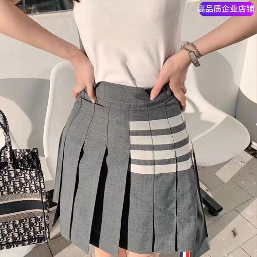 TB百褶裙高品质四杠一体百搭短裙