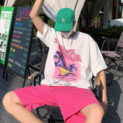 特大码300斤纯棉短袖T恤男女夏季