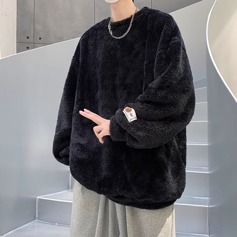 特大码300斤摇粒绒卫衣男女秋冬