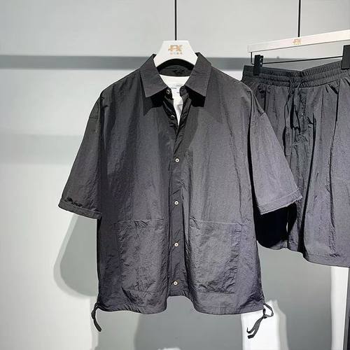 特大码休闲运动套装夏季胖子短袖