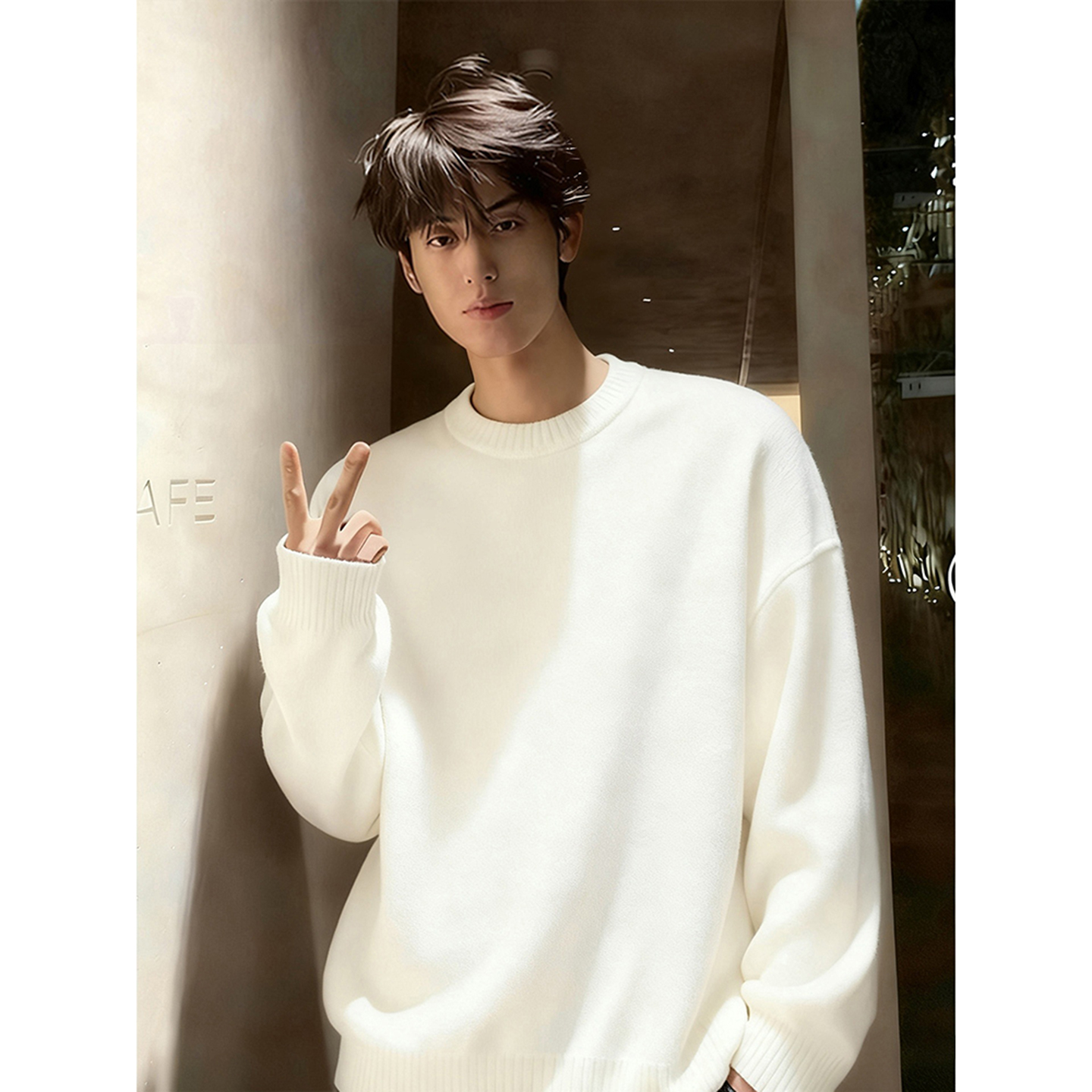 大码300斤cleanfit毛衣男款冬季