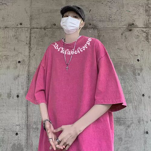 特大码300斤重磅欧美潮牌t恤男