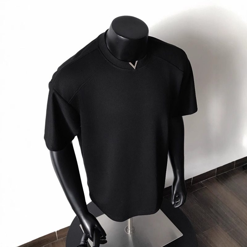 特大码300斤黑色cleanfit正肩短袖男夏季美式重磅T恤金属V领半袖2,男装,T恤,淘宝优惠券,粉丝福利购,淘宝优惠卷
