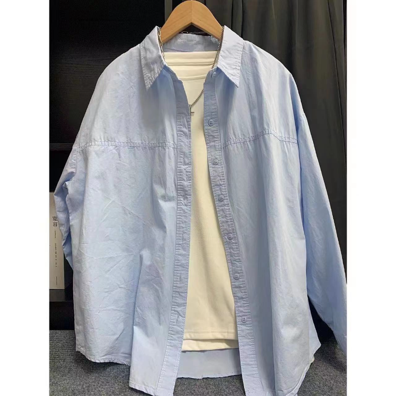 特大码300斤蓝色防晒衬衫男女春秋薄款宽松休闲外穿长袖衬衣外套2,男装,衬衫,淘宝优惠券,粉丝福利购,淘宝优惠卷