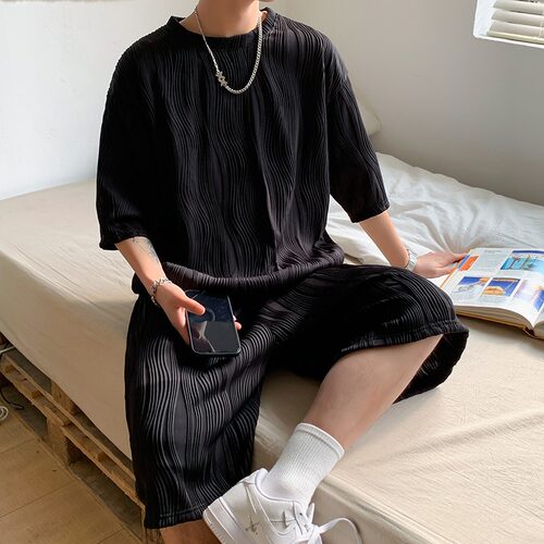 特大码300斤夏季运动套装男士