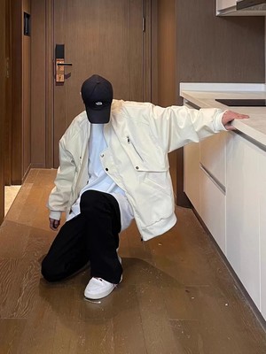 特大码300斤棒球服夹克外套男