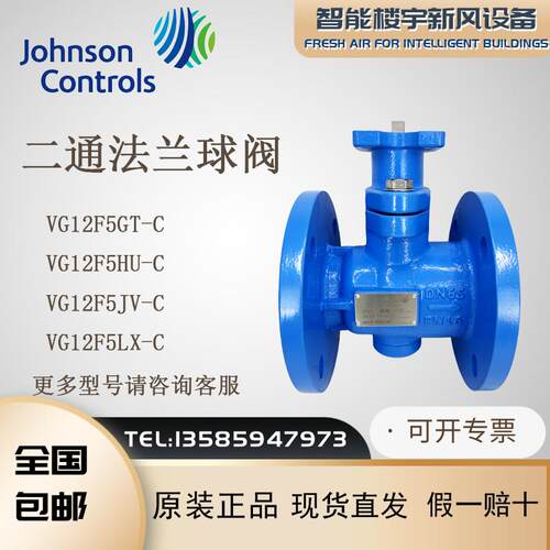 原装Johnson江森VG12F5GT/JV/KW-C电动二通法兰球阀VA9335-HGA-3